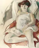 Jules Pascin, Dansatoare de la Moulin Rouge, 1908, cromolitografie