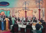 Henri Visconte, Cabaret, cca. 1930, ulei pe carton