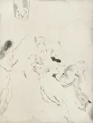 Bathsheba by Jules Pascin, 1928, gravură cu acul, sold Dec 2016