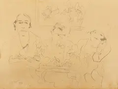 Notiţe by Jules Pascin, tuș pe hârtie, sold Dec 2016