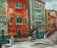 Veneția by Marius Bunescu, ulei pe pânză, sold Dec 2016