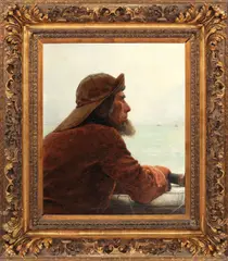 Georges Jean-Marie Haquette, Pescar breton, ulei pe pânză