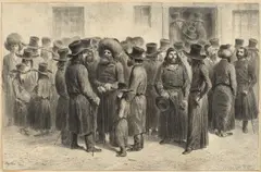 Auguste Raffet, Negustori evrei, 1840, litografie pe hârtie subțire dublată