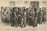 Auguste Raffet, Negustori evrei, 1840, litografie pe hârtie subțire dublată