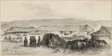 Auguste Raffet, Poștalion din Basarabia, 1840, litografie pe hârtie subțire dublată