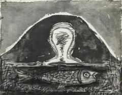 Victor Ciato, Ziua, 2002, acuarelă pe hârtie
