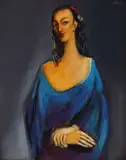 Mircea Ciobanu, Femme à la robe bleue