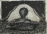 Victor Ciato, Noaptea, 2002, acuarelă pe hârtie