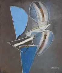 Păsări by Constantin Blendea, ulei pe pânză, sold Nov 2016