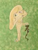 Henry Nouveau, L'Incroyable, 1934, acuarelă şi tuş pe hârtie lipită pe carton