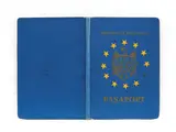 Pavel Brăila, Magic Is Simple. Welcome to EU, 2010, Paşaportul participantului la performance, validat de artist cu stelele specifice steagului UE