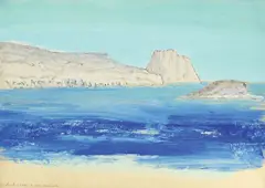 Constantin Pacea, La Isleta Morro Toix y Penion, 1992, guaşă pe carton