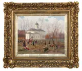 Alexandru Poitevin Scheletti, Zi de sărbătoare, 1911, ulei pe pânză