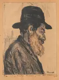 Evreu by Jean Alexandru Steriadi, 1918, litografie, sold Oct 2016