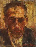Țăran by Rudolf Schweitzer–Cumpăna, ulei pe carton, offered Oct 2016