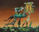 Jules Perahim, Detournement de Totem, 1978, ulei pe PFL