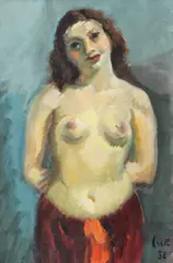 Tătăroaică by Iosif Iser, 1938, guașă pe carton, sold Oct 2016