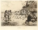 Horă la sat by Theodor Aman, acvaforte şi gravură cu acul, sold Oct 2016