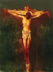Adrian Ghenie, Christ, începutul anilor 2000, ulei pe carton