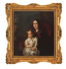 Constantin Daniel Rosenthal, Vorniceasa Anica Manu și Dimitrie, fiul ei, 1848, ulei pe pânză