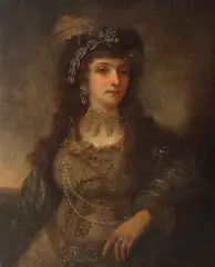 Mihail Töpler, Doamna Sofia Ipsilanti, soția lui Constantin Vodă Ipsilanti, 1800-1807, ulei pe pânză