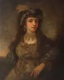 Mihail Töpler, Doamna Sofia Ipsilanti, soția lui Constantin Vodă Ipsilanti, 1800-1807, ulei pe pânză