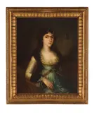 Mihail Töpler, Portretul logofetesei Maria Dudescu, 1810-1815, ulei pe pânză