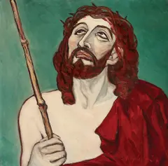 Drumul crucii by Spiru Vergulescu, 1987, ulei pe PFL, sold Sep 2016