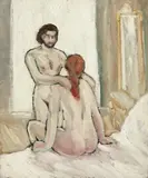 Spiru Vergulescu, Intimitate, ulei pe placaj