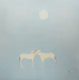 Lună plină by Constantin Piliuță, 1993, ulei pe PFL, sold Sep 2016