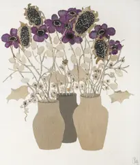 Flori de toamnă by Constantin Piliuță, ulei pe pânză, sold Sep 2016