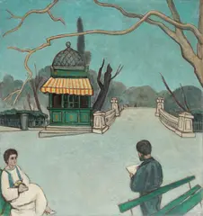 Singurătatea Cişmigiului by Spiru Vergulescu, 1983, ulei pe pânză, sold Sep 2016