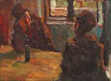 După muncă by Rudolf Schweitzer–Cumpăna, ulei pe pânză, sold Sep 2016