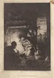 Theodor Aman, Adunați la o mămăligă, 1876, acvaforte şi gravură cu acul