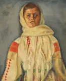 Iosif Iser, Țărancuță în ie, anii '50, ulei pe carton
