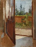 Lumina din pridvor by Nicolae Vermont, ulei pe carton, sold Sep 2016