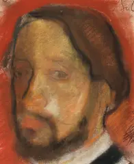 Portret de gentilom by Corneliu Baba, pastel şi ceracolor pe hârtie lipită pe carton, sold Jul 2016