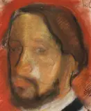 Corneliu Baba, Portret de gentilom, pastel şi ceracolor pe hârtie lipită pe carton