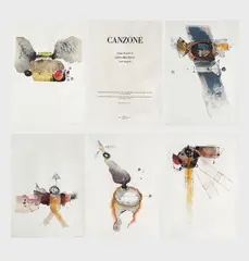 Canzone (mapă cu 5 litografii) by Geta Brătescu, 1977, cromolitografie, offered Jul 2016