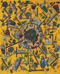 Labirint by Ștefan Pelmuș, 1997, ulei pe pânză, sold Jul 2016