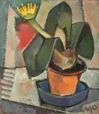 Alexandru Mohy, Cactus, ulei pe pânză lipită pe carton