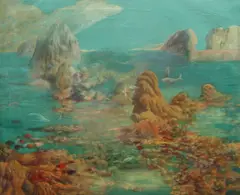 Sabin Bălașa, Marină, 1970, ulei pe pânză