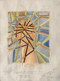 Paul Neagu, Fist City (blueprint for screenprint 1:1)