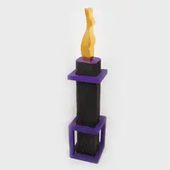 Romul Nuţiu, Compoziţie X după Piramida memoriei, bronz; soclul: lemn, acrilic