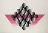 Viorel Toma, Structuri volumetrice, 1975, tuş pe hârtie caşerată pe carton