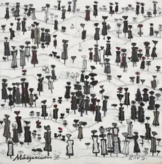 Siluete by Viorel Mărginean, 2005, ulei pe pânză, sold Jul 2016