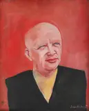 Dan Hatmanu, Silviu Brucan, ulei pe pânză