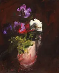 Anemone by Corneliu Brudașcu, ulei pe pânză, sold Jul 2016