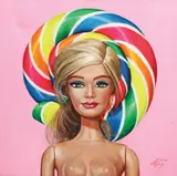 Dorel Topan, Barbie, 2013, acrilic pe pânză
