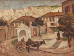 Cișmeaua din Balcic by Leon Viorescu, 1928-1929, ulei pe carton, offered Jul 2016